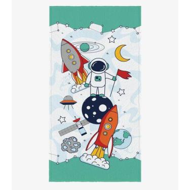 Imagem de Toalha de Banho Infantil Estampada Lepper Verde, UN, Verde