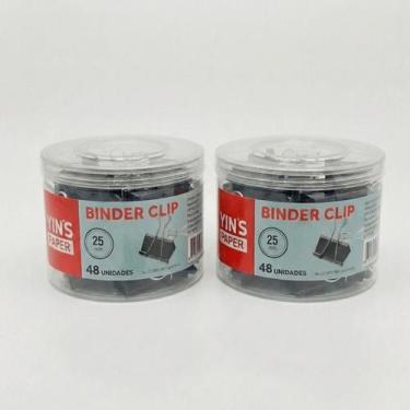 Imagem de Par Prendedor Multiuso Metal Binder Resistente Fecha Sacos Mantimentos