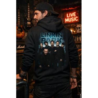 Imagem de Blusa De Frio Linkin Park Rock Metal Estilosa Moletom C/capu - NoBrand