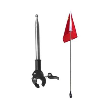 Imagem de Suporte De Bandeira Para Motocicleta De 1,2m, Universal, Em Metal, Par