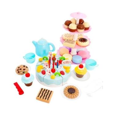 Imagem de Conjunto De Chá E Mini Bolos DIY Para Meninas, Brinquedo De Cozinha De
