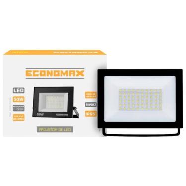 Imagem de Refletor Economax Led 50W Slim Preto 6,5K 3000H - Kian