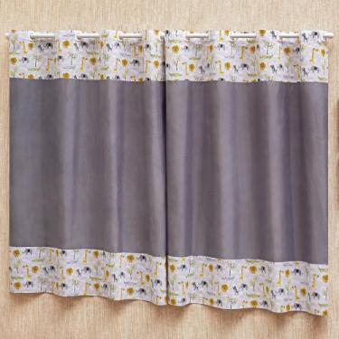 Imagem de Cortina Quarto Infantil Ilhos Varão Simples Estampada Menina Menino 2,