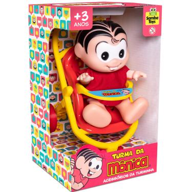 Imagem de Boneca em Vinil Mônica Mini Carrinho de Passeio 1109 - Samba toys