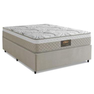 Imagem de Cama Box Casal Cristal Molas Ensacadas 138x188x61cm Bege - GAZIN COLCH