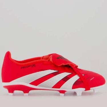 Imagem de Chuteira Adidas Predator League Campo Juvenil Vermelha, 29