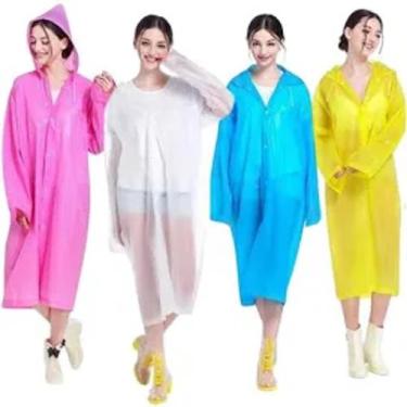 Imagem de Capa de Chuva Transparente EVA I Diversas Cores I Reutilizável I Gross