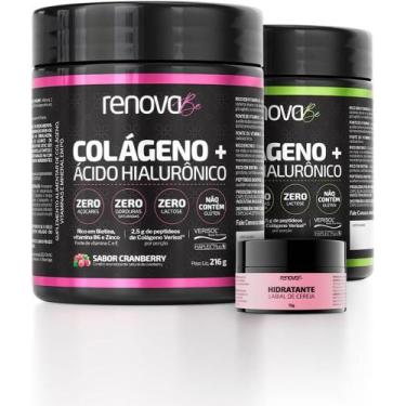 Imagem de Colágeno E Ácido Hialurônico 2 Potes Renova Be+creme, (1 Cranberry - 1