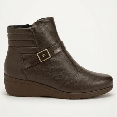 Imagem de Bota Piccailly Cano Curto Anabela Marrom - Piccadilly, Cacau, 39