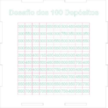Imagem de Cofre Desafios dos 100 Depósitos 1mil 5 Mil 10 Mil Escolha Sua MetaCai