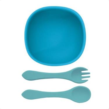 Imagem de Conjunto Bowl Infantil Com Garfo e Colher Resistente e Maleável Microo