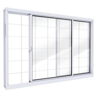 Imagem de Janela de Aço de Correr Lucasa Facilita Branco