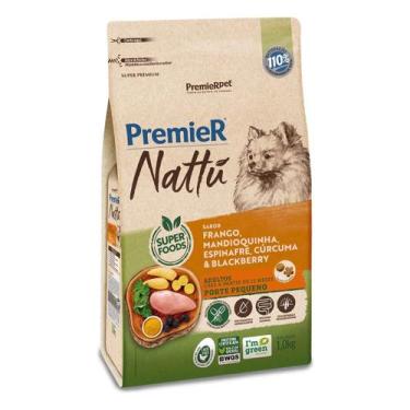 Imagem de Ração Premier Nattu Cães Filhotes Pequeno sabor Frango e Mandioca 1 Kg