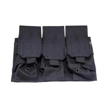 Imagem de Bolsa Tática MOLLE Tripla Dupla Para Carregadores 556 762 M4 AR15 AK47