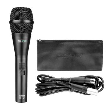 Imagem de Microfone De Mão Profissional Para Vocal Com Cabo 5 Metros E Estojo M2