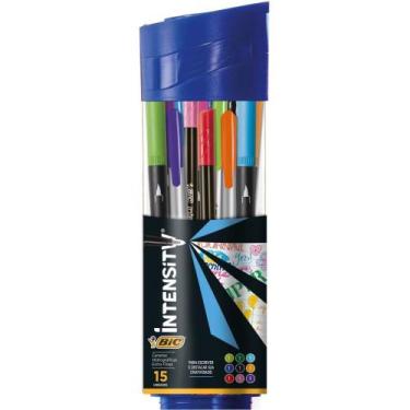 Imagem de Caneta com Ponta Porosa Intensity C/15 SORT. Estojo - BIC
