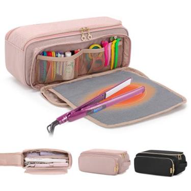Imagem de Bolsa de viagem Hair Tools Yarwo com rosa mate resistente ao calor