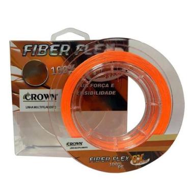 Imagem de Linha Multifilamento Pesca Crown 8x Fiber Flex 0,20mm 100m