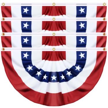 Imagem de Banner Envotek 4 Unidades 91x183 cm Bandeiras Americanas Bunting
