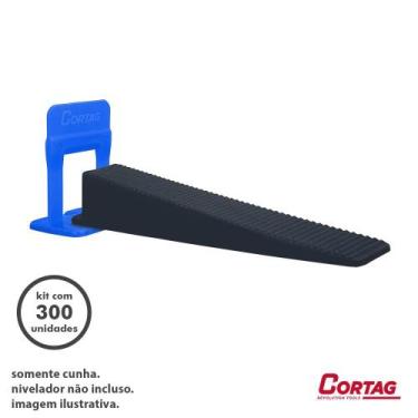 Imagem de Kit Cunha Slim Para Nivelador de Pisos e Porcelanatos Cortag, Com 300 