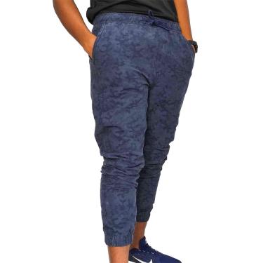 Imagem de Calça Jeans Masculina Jogger Camuflada Azul Com Cordão