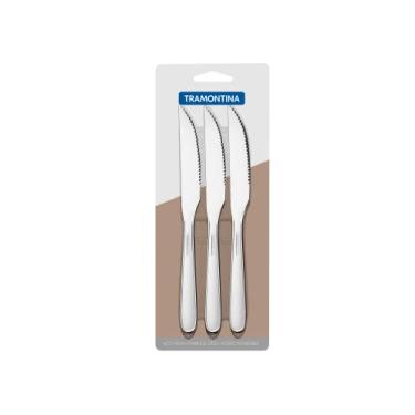 Imagem de Conjunto De Facas Para Churrasco Aço Inox 3 Pç Tramontina Inox