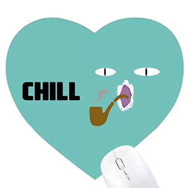 Imagem de Mouse pad Blue Emotion Chill Smoke Cat Heart Tapete de borracha para escritório