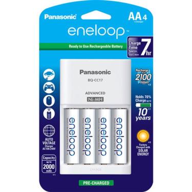 Imagem de Carregador Com Pilhas Aa Eneloop Bq-cc17