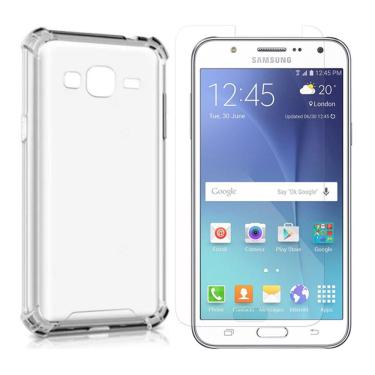 Imagem de Kit Capinha Silicone Antichoque + Pelicula Vidro Samsung J5 J500