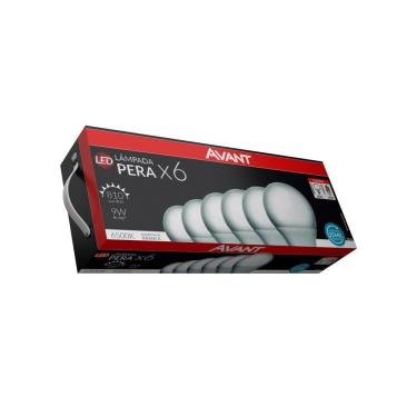 Imagem de Kit 6 Lâmpadas LED Bulbo 9W 6500K Emissão de Luz Branca Avant