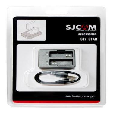 Imagem de Carregador Duplo De Bateria Câmera Sjcam Sj7 Star 