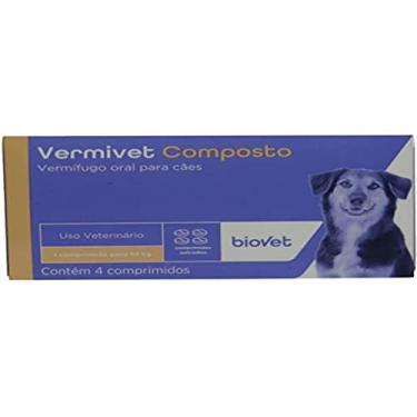 Imagem de BIOVET Vermífugo Biovet Vermivet Composto 600Mg - 4 Comprimidos