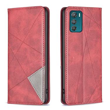 Imagem de HONGYAN Capa de telefone Para Motorola Moto G42 4G Prismatic Invisible Magnetic Leather Telefone Capa protetora