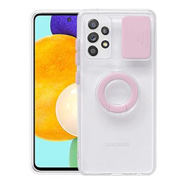 Imagem de Capa protetora de lente de câmera deslizante para Samsung Galaxy A12 A32 5G A52 A72 S21 Plus S22 Suporte de anel ultratransparente tampa traseira, T4, para Samsung S21FE