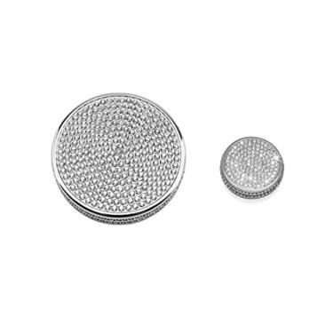 Imagem de HAILWH Acessórios Bling Apto para Audi A3 S3 2014-2018 Puxador Central Multimídia Capa de Aplique de Cristal Strass (Capa de Botão Multimídia 2 Peças / Conjunto)