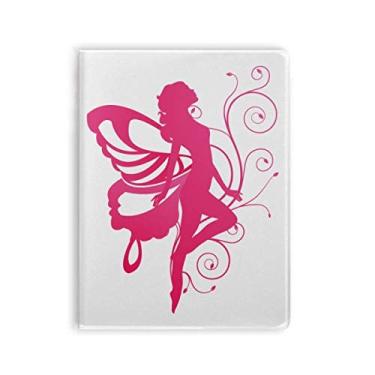 Imagem de Caderno com capa macia de borboleta com asa rosa de anjo bonito diário