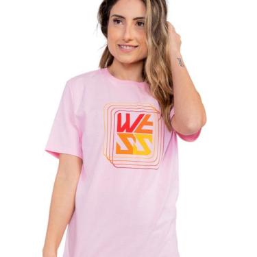 Imagem de Camiseta Geometric Holographic  Rosa She Wess Clothing