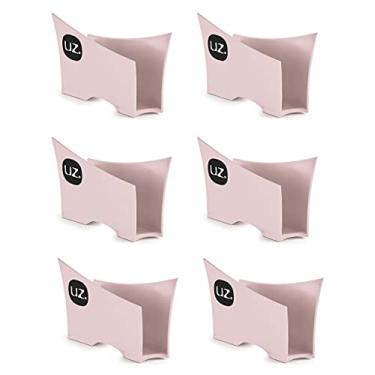 Imagem de Kit Com 6 Porta Guardanapo Quadrado Plástico Para Mesa Cozinha Bar UZ cor:Rosa