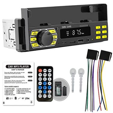 Imagem de Chusui BT Car Stereo Receiver Multifuncional MP3 Player Rádio FM Hands-Free Calling U-Disk/TF Card/Aux-in Player Suporte APP para encontrar carro/Assistente de voz/Gravação de áudio com suporte de tel