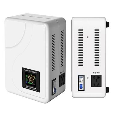Imagem de Regulador Automático de Tensão, Estabilizador de Tensão AC Único, Uso Doméstico, Fonte de Alimentação Regulada de Parede para Smartphone, Tablets, Computador Ar Condicionado Casa, Branco, 3KVA