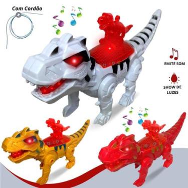 Dinossauros de controle remoto robô elétrico som luz brinquedo escavação  jurássico animais t rex brinquedos educativos para crianças meninos