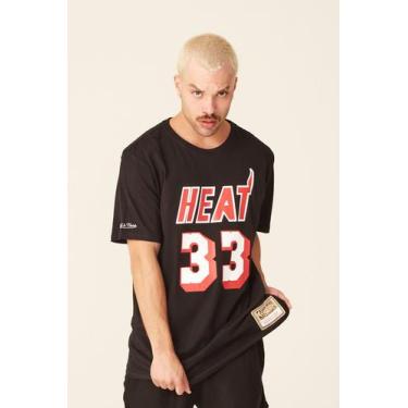 Imagem de Camiseta Mitchell & Ness Especial Miami Heat Alonzo Mourning Preta