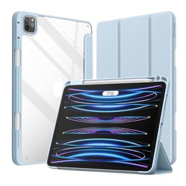 Imagem de Capa para iPad Pro 11" 4ª 3ª 2ª 1ª (2018 a 2022) Case c/Fundo Transparente e Suporte a Caneta - Adsorção Magnética - Proteção Total- Anti Impacto - Auto Sleep - Tampa Magnética