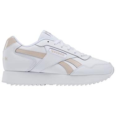 Imagem de Reebok Tênis feminino Glide Double, Branco/branco/ouro rosa, 40