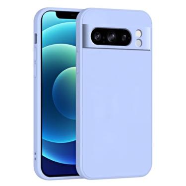 Imagem de PuRoxx Capa fina para Google Pixel 8 Pro/Pixel 8, capa macia de silicone líquido com proteção de lente de câmera, capa de telefone antiamarelamento, roxo 1, Pixel 8 Pro