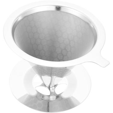 Imagem de DIASO STORE Coador Filtro de Café Inox Premium Reutilizável Com Base Tamanho 102 Sem Uso de Papel 12,4cm diâmetro