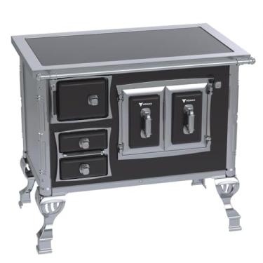 Imagem de Fogao a Lenha GII N 1 Sec Xviii Premium Preto Saida Direita