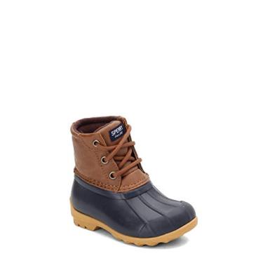Imagem de Sperry Bota unissex infantil Port Boot (criança pequena/criança grande), Bronzeado/azul-marinho, 21