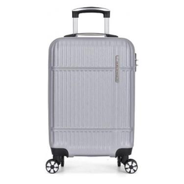 Imagem de Mala De Viagem Bordo Padrão ANAC 10kg em ABS Polo King, Prata