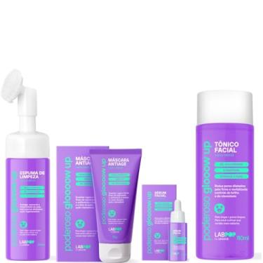 Imagem de Labotrat Kit de Cuidados Faciais - Tônico Facial, Espuma de Limpeza, Sérum Facial e Máscara Antiage - Anti-idade, Hidratação Profunda e Clareamento - Com Nano Retinol, Ácido Hialurônico e Nano Q10